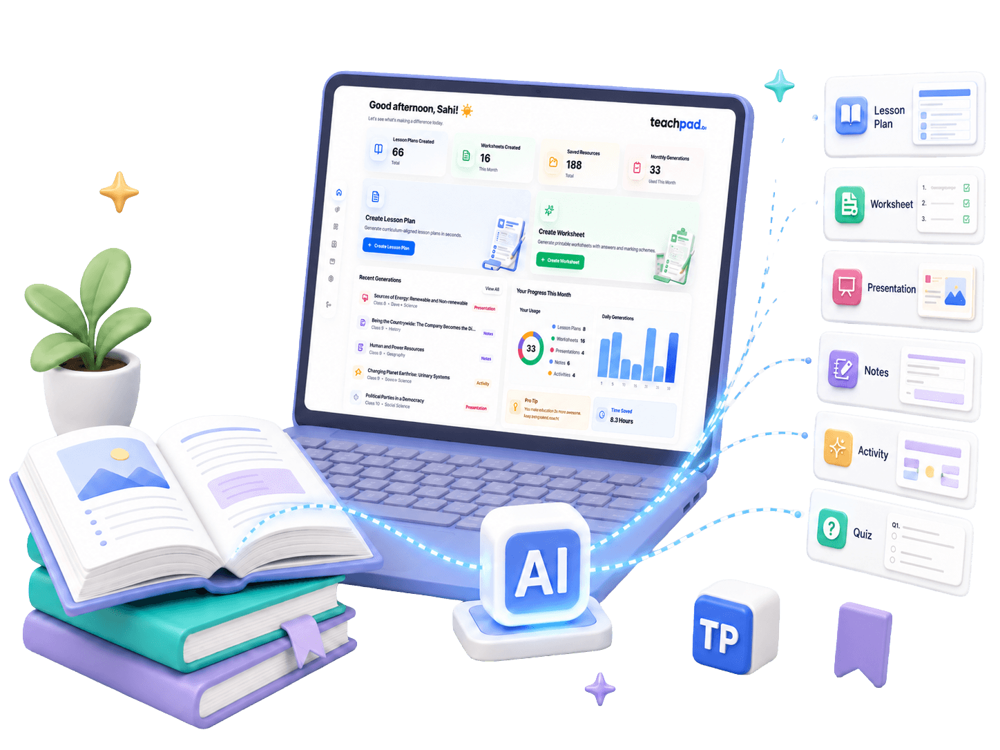 TeachPad turns one textbook chapter into AI-generated teaching resources.