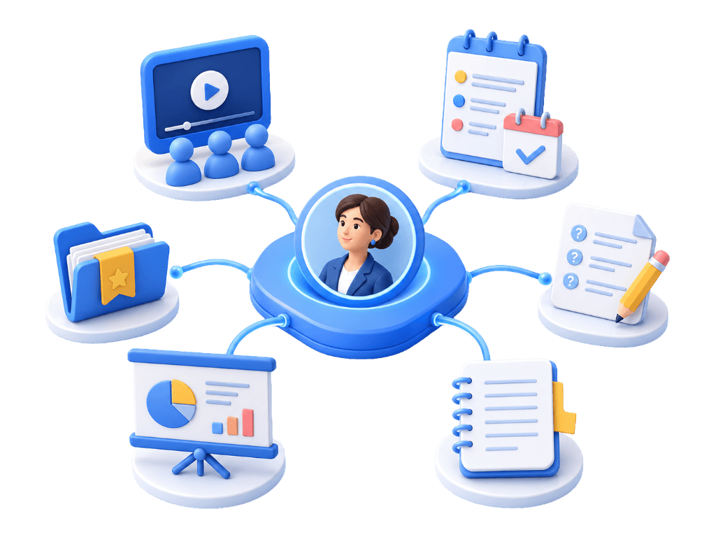 Teacher Growth Hub connections illustration