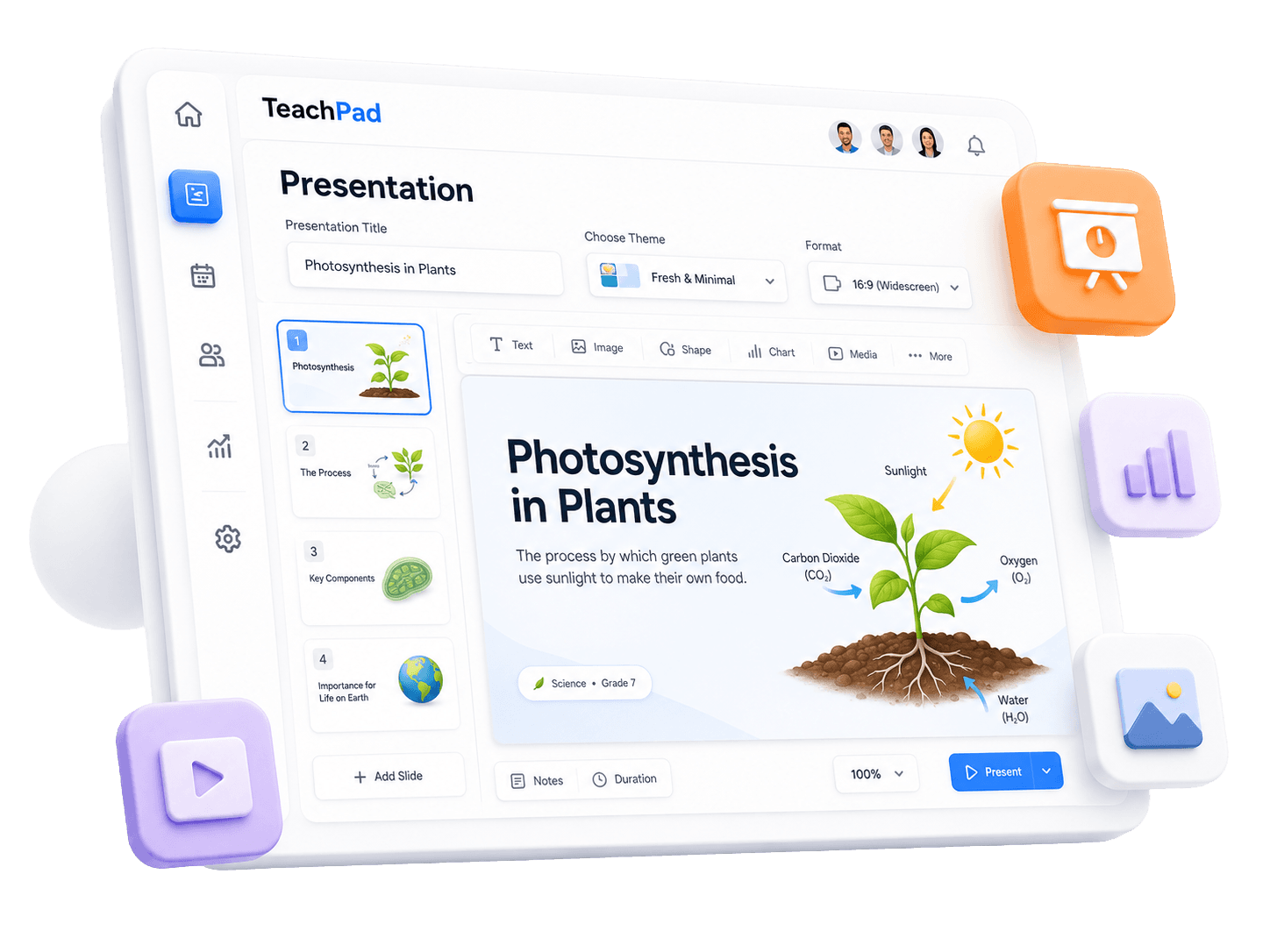 Presentation output preview